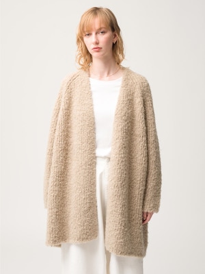 Alpaca Wool V Neck Knit Cardigan 詳細画像 beige