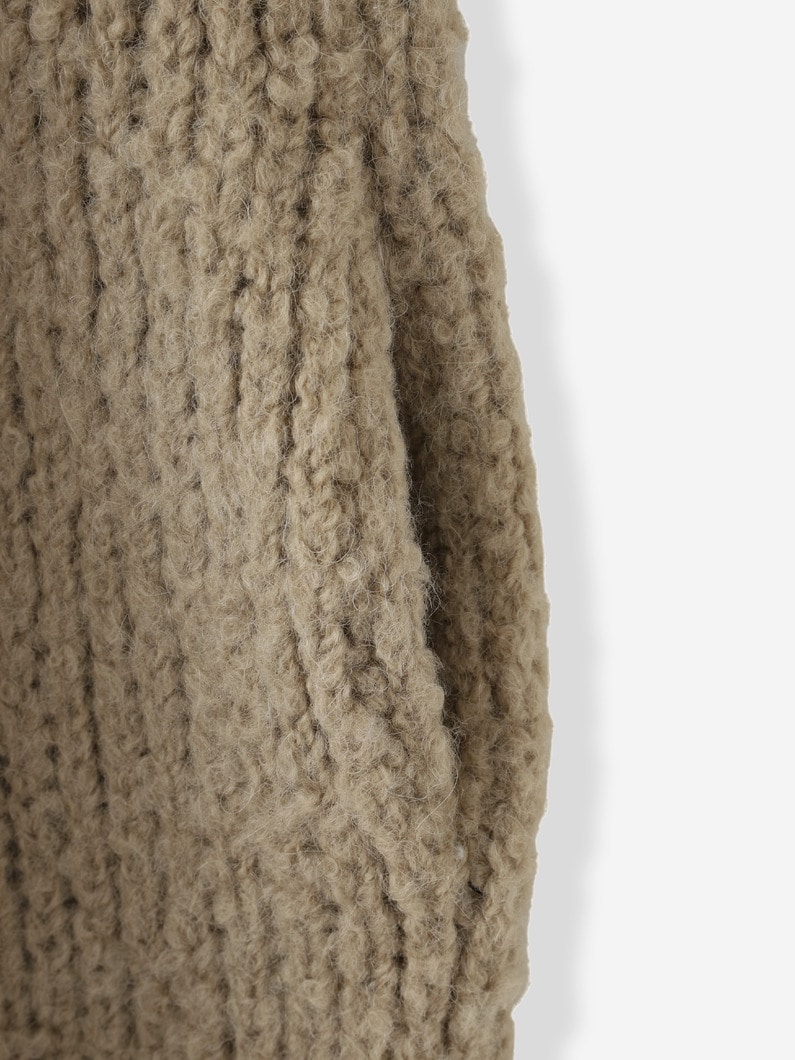 Alpaca Wool V Neck Knit Cardigan 詳細画像 beige 10