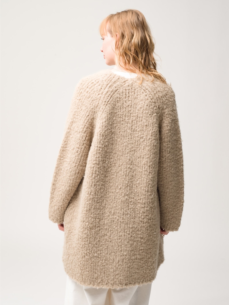 Alpaca Wool V Neck Knit Cardigan 詳細画像 beige 3