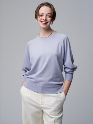 Soft Fine Wool Knit Pullover 詳細画像 light purple