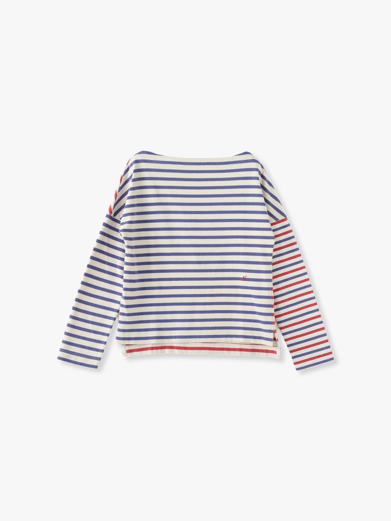 Striped Boat Neck Pullover 詳細画像 other 1