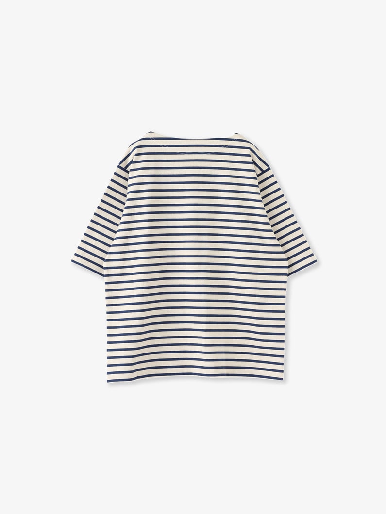 3/4 Sleeve Striped Pullover 詳細画像 blue 2