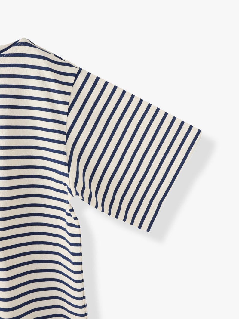 3/4 Sleeve Striped Pullover 詳細画像 blue 4