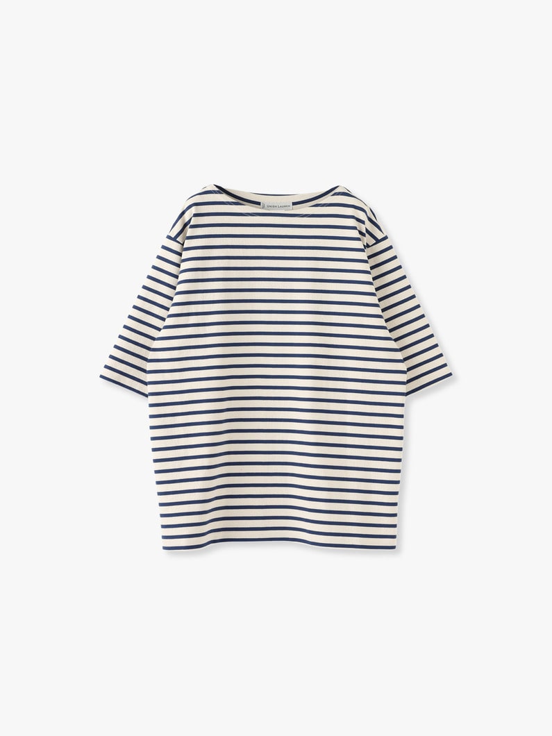 3/4 Sleeve Striped Pullover 詳細画像 blue 1
