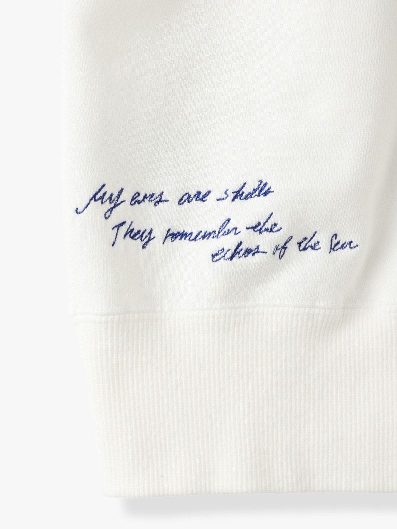 Sea Embroidery Sweat Shirt 詳細画像 ivory 5