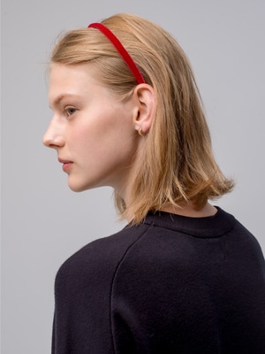 Skinny Velvet Ribbon Headband 詳細画像 red