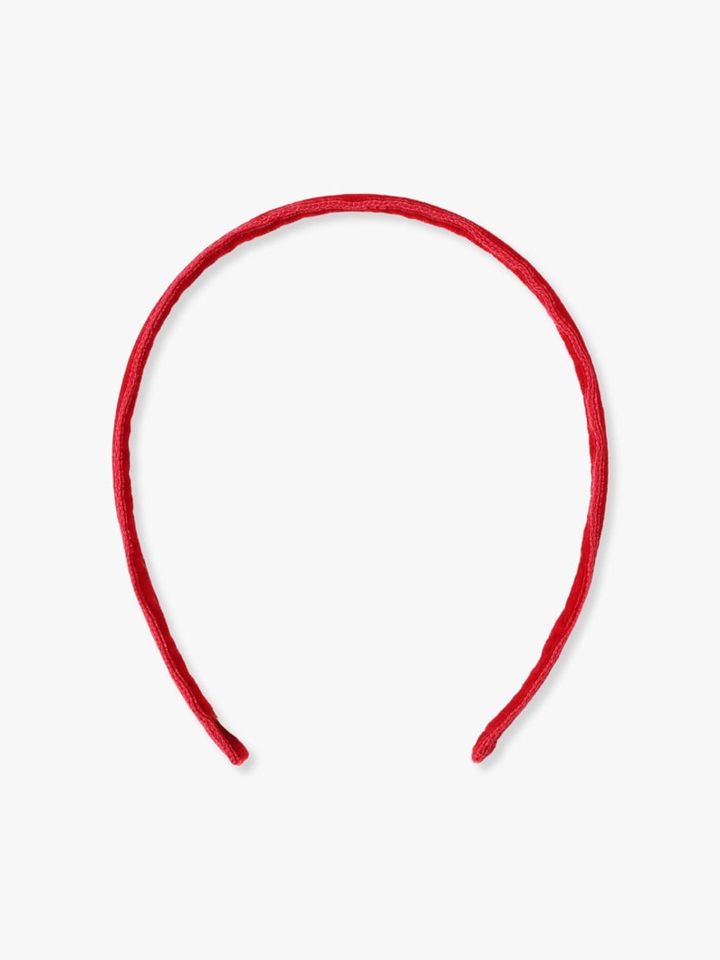 Skinny Velvet Ribbon Headband 詳細画像 red 3