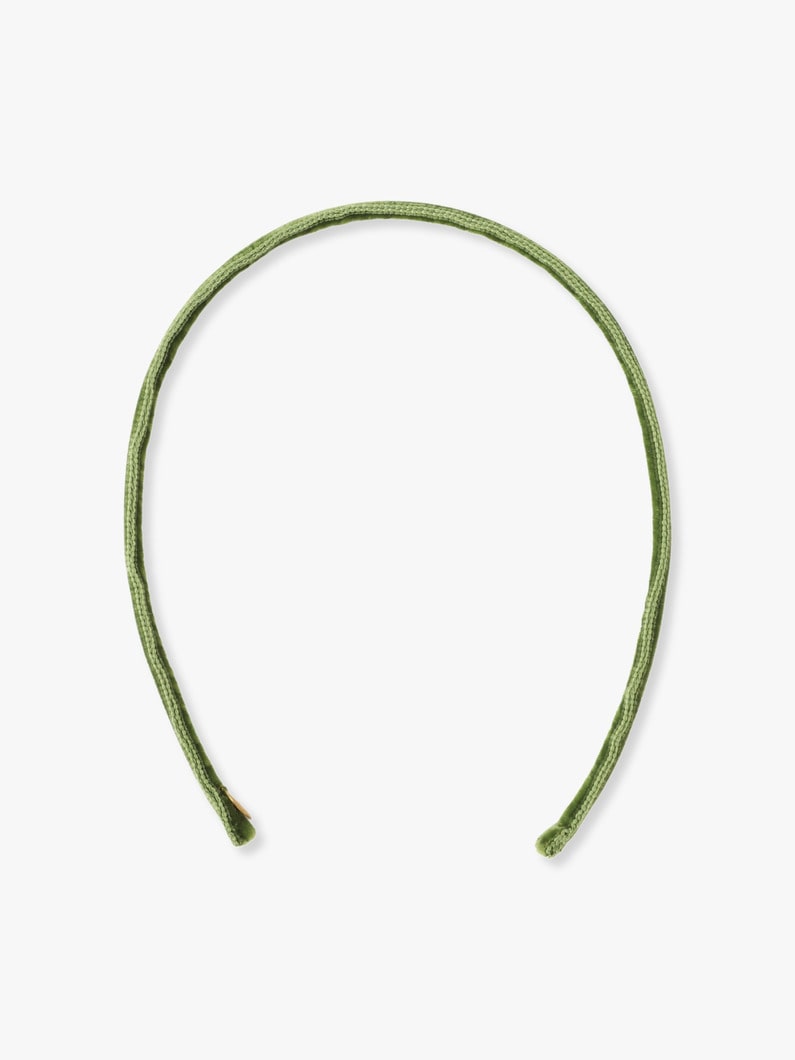 Skinny Velvet Ribbon Headband 詳細画像 green 1