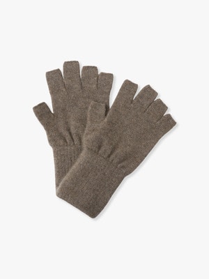 Fingerless Cashmere Gloves 詳細画像 brown