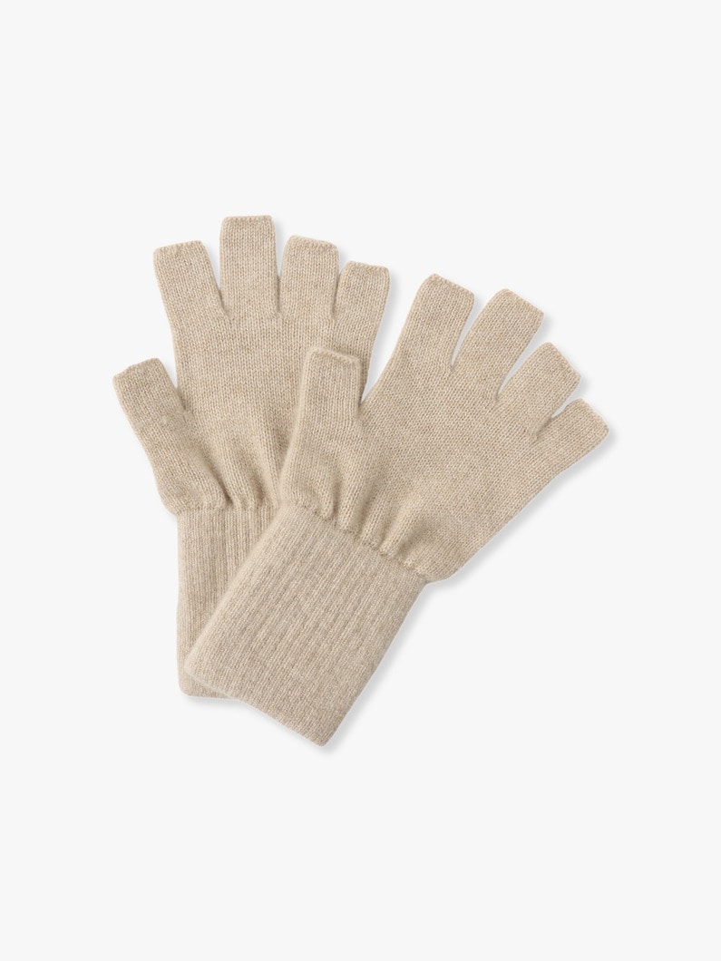 Fingerless Cashmere Gloves 詳細画像 beige 2