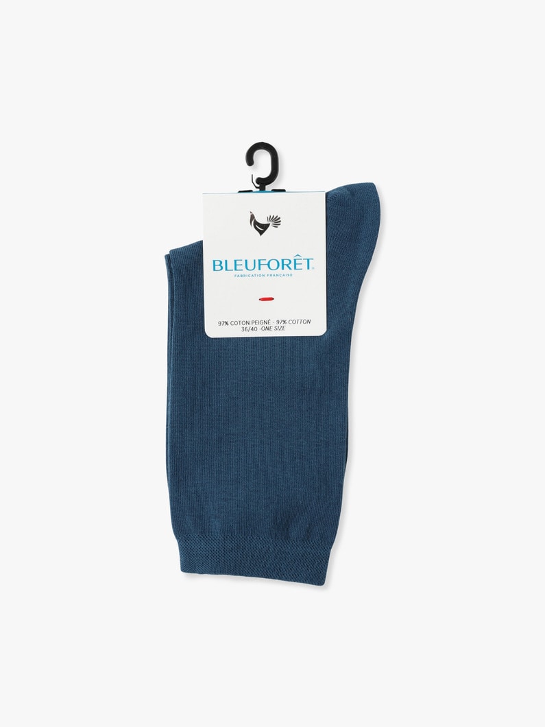 Cotton Mid Calf Socks 詳細画像 blue 1