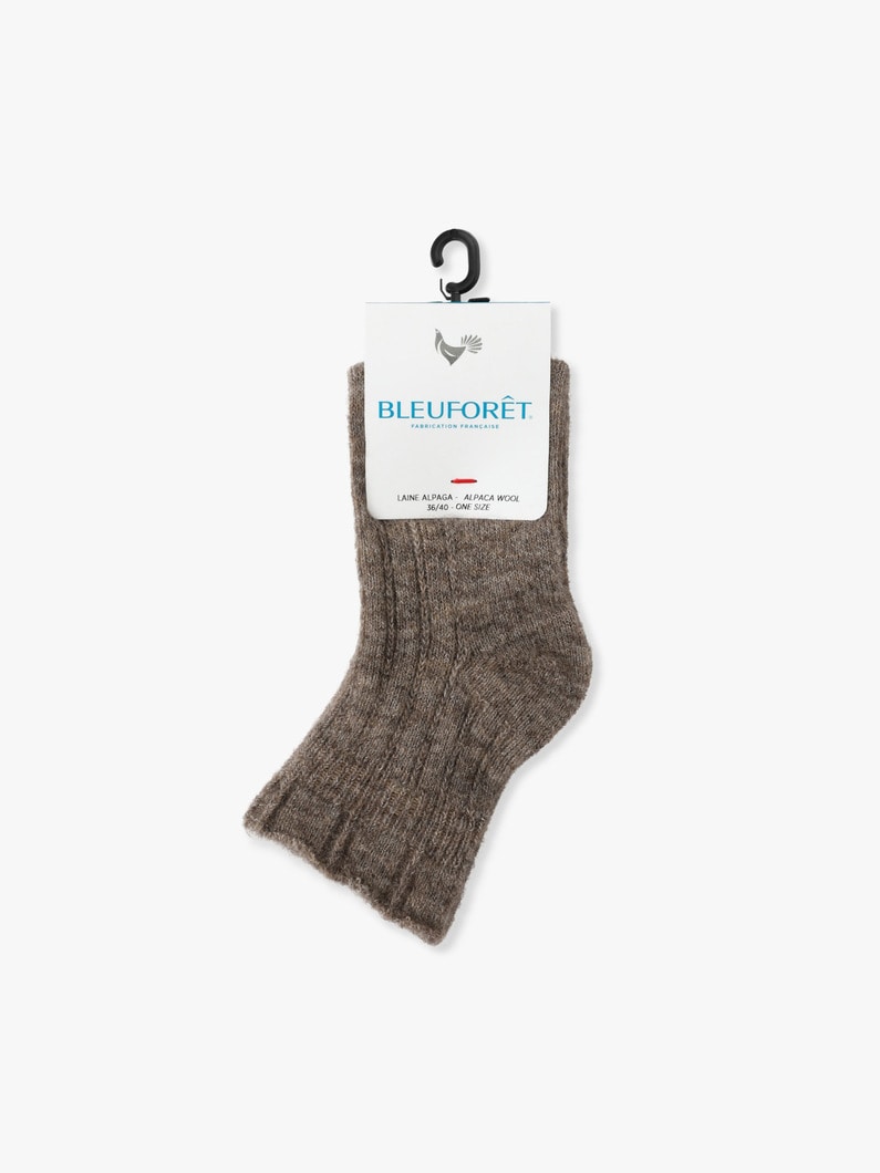 Wool Nylon Melange Short Socks 詳細画像 brown 1