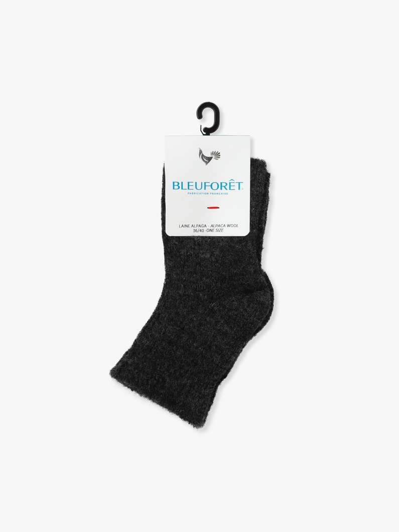 Wool Nylon Melange Short Socks 詳細画像 charcoal gray 1