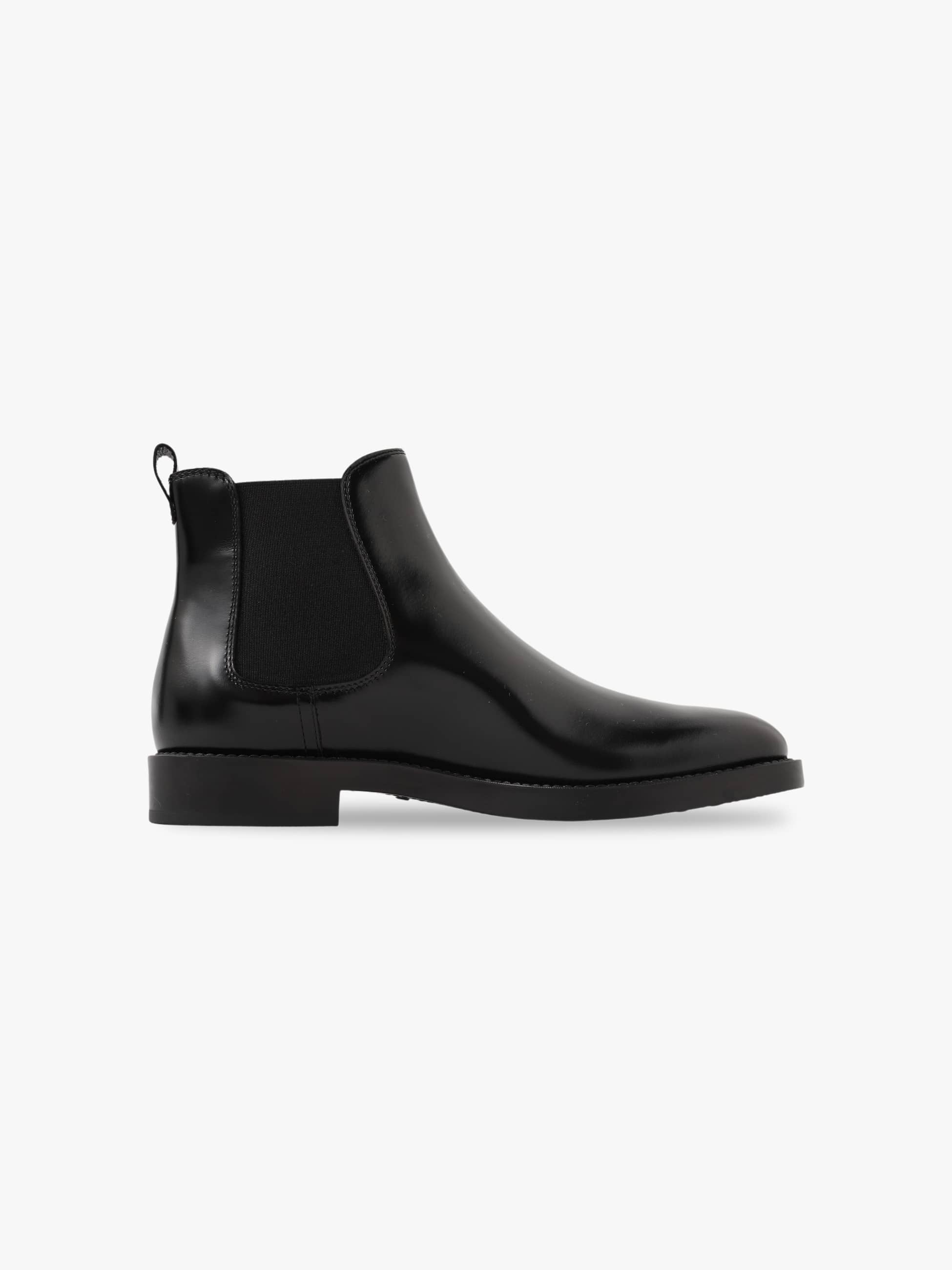 Side Gore Leather Chelsea Boots