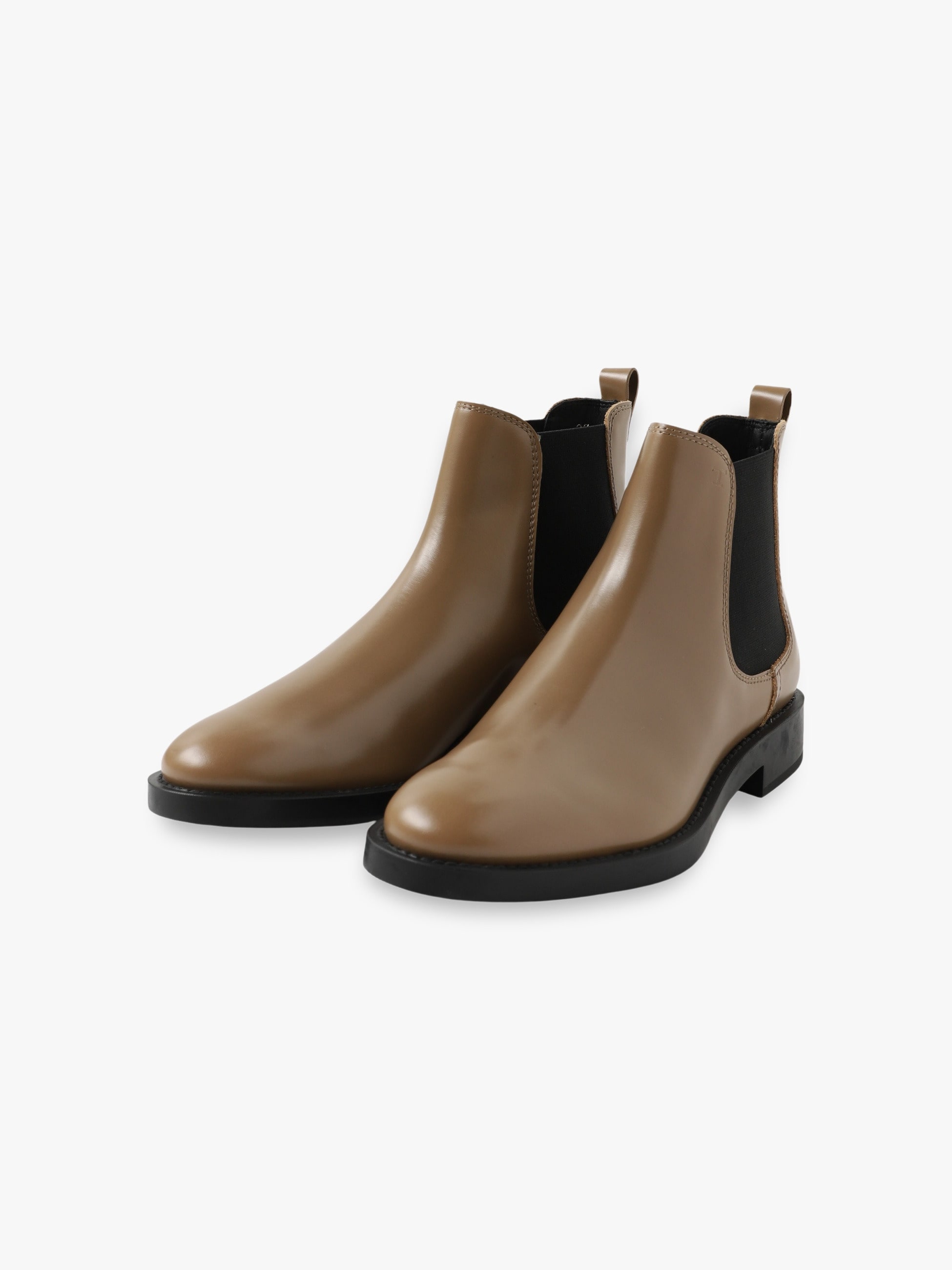 Side Gore Leather Chelsea Boots