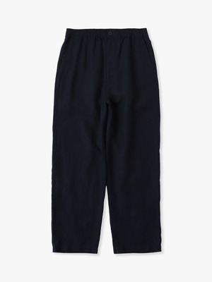 Linen Wide Tapered Easy Pants 詳細画像 navy