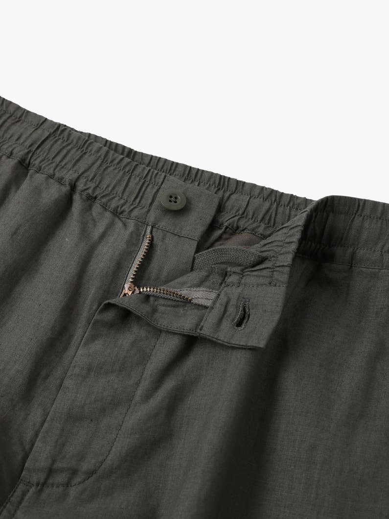 Linen Wide Tapered Easy Pants 詳細画像 gray 3