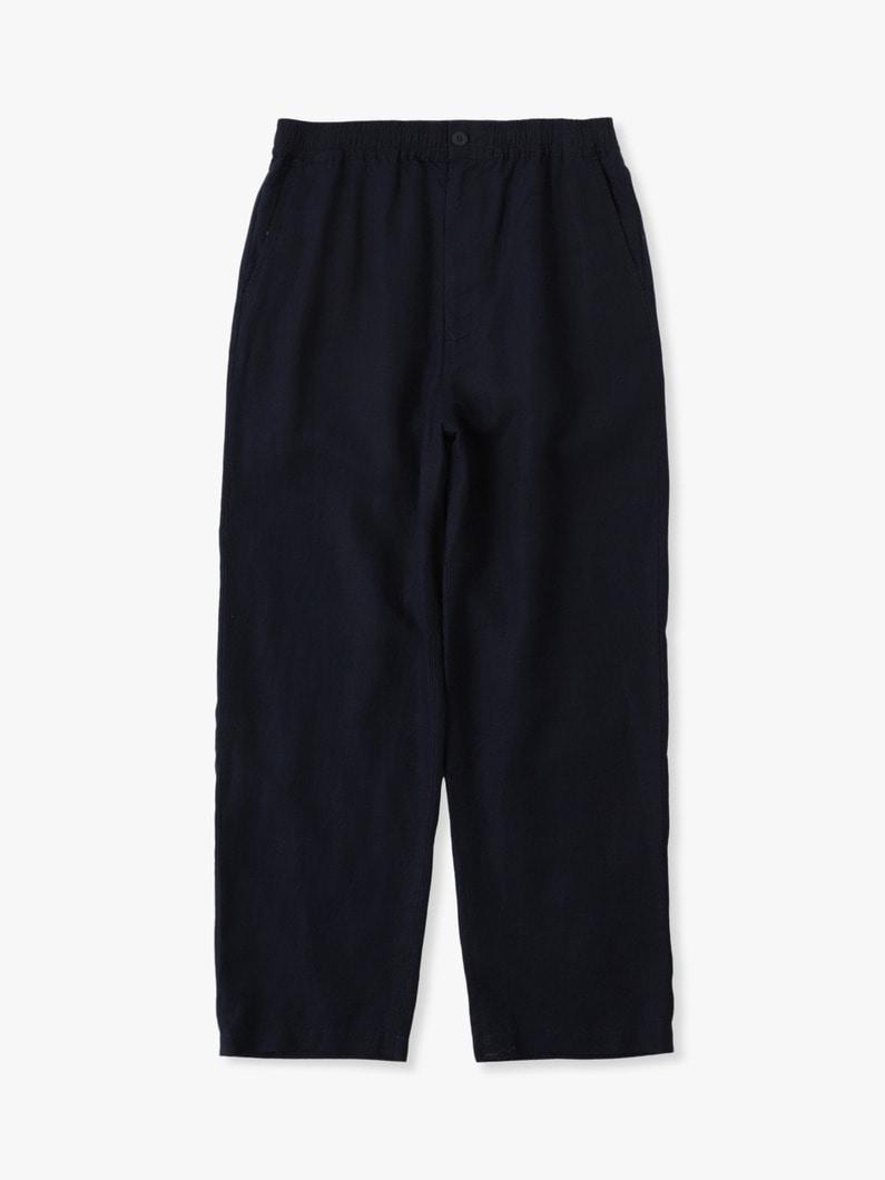 Linen Wide Tapered Easy Pants 詳細画像 navy 1