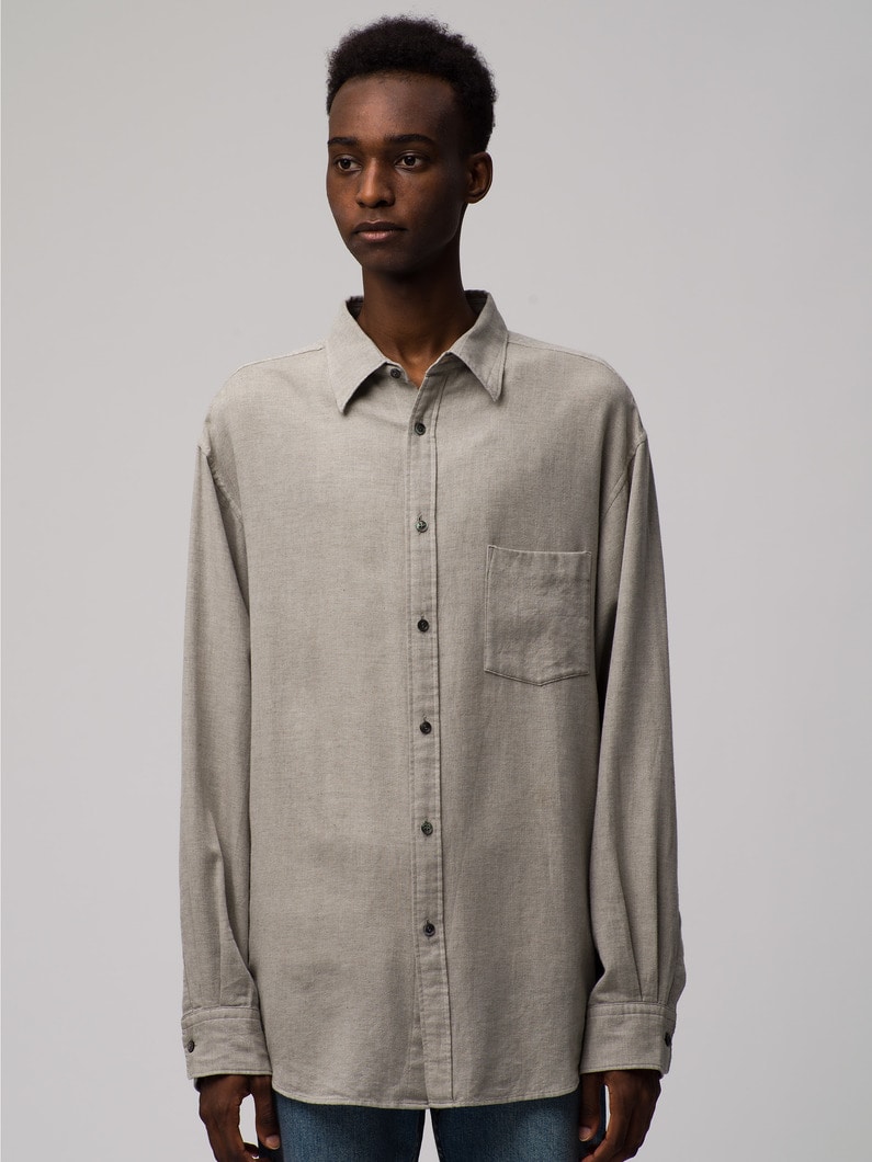 Undyed Cotton HB Shirt 詳細画像 gray 1