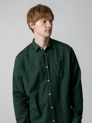 Luke Stone Wash Indigo Shirt 詳細画像 green