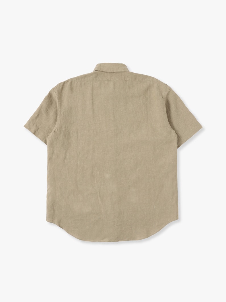 French Linen Short Sleeve Shirt 詳細画像 black 3