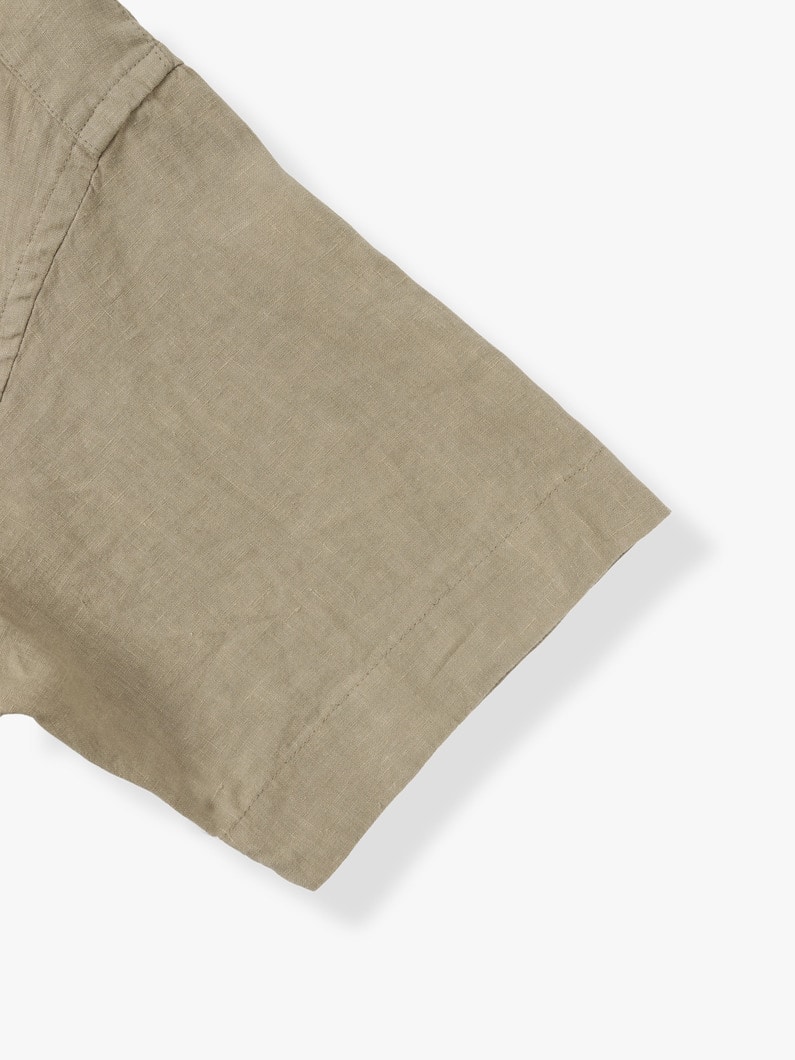French Linen Short Sleeve Shirt 詳細画像 khaki 5