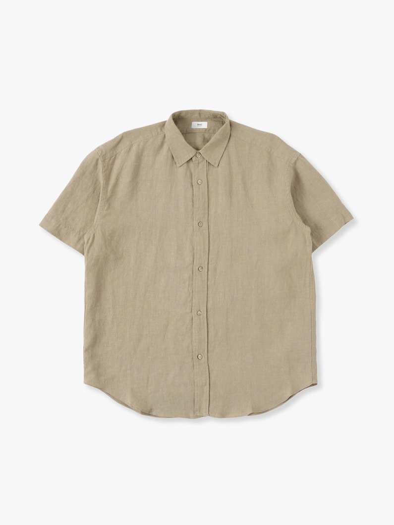 French Linen Short Sleeve Shirt 詳細画像 beige 2
