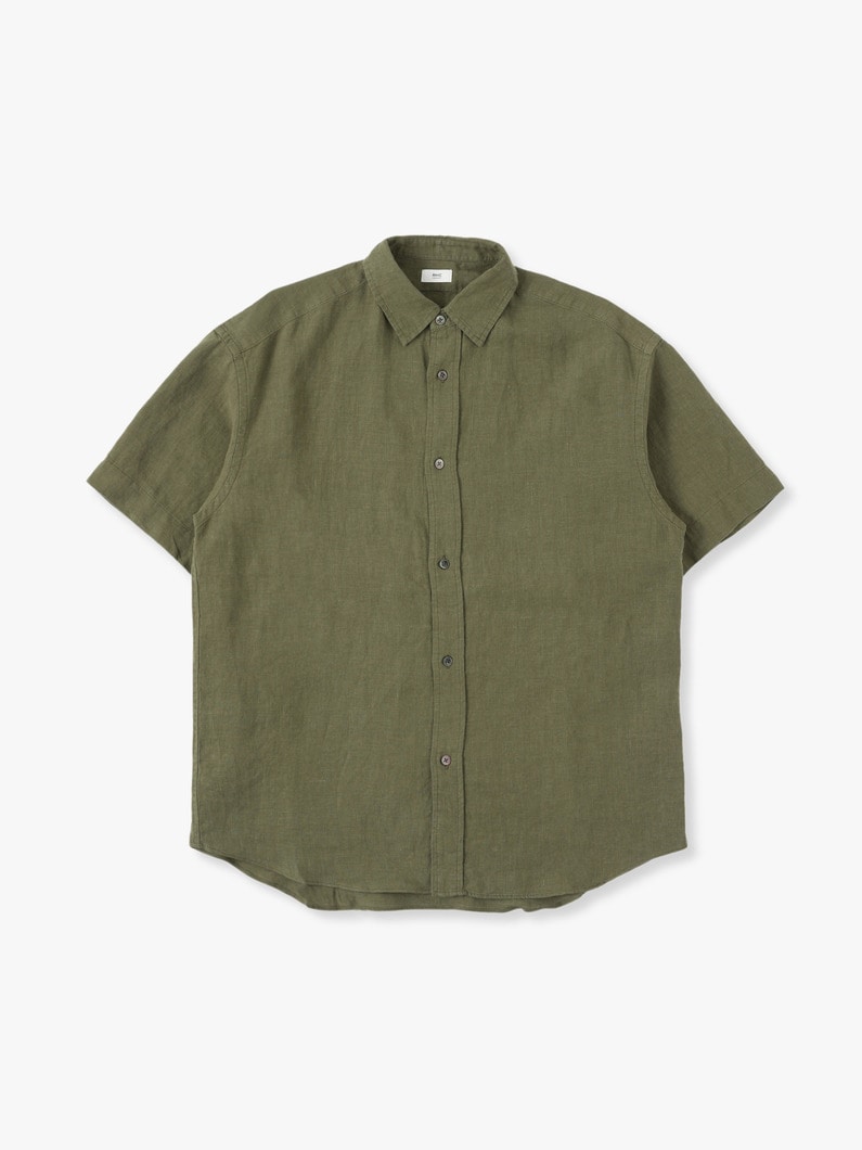 French Linen Short Sleeve Shirt 詳細画像 khaki 2