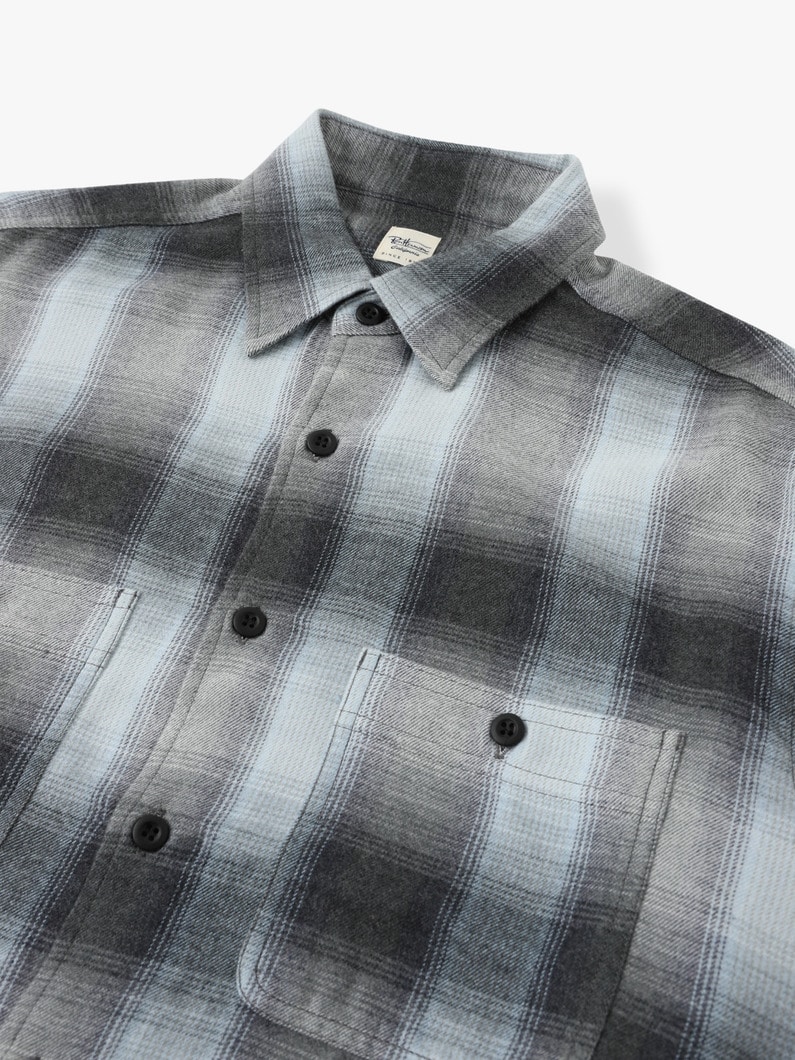 Brushed Checked Shirt 詳細画像 blue 3
