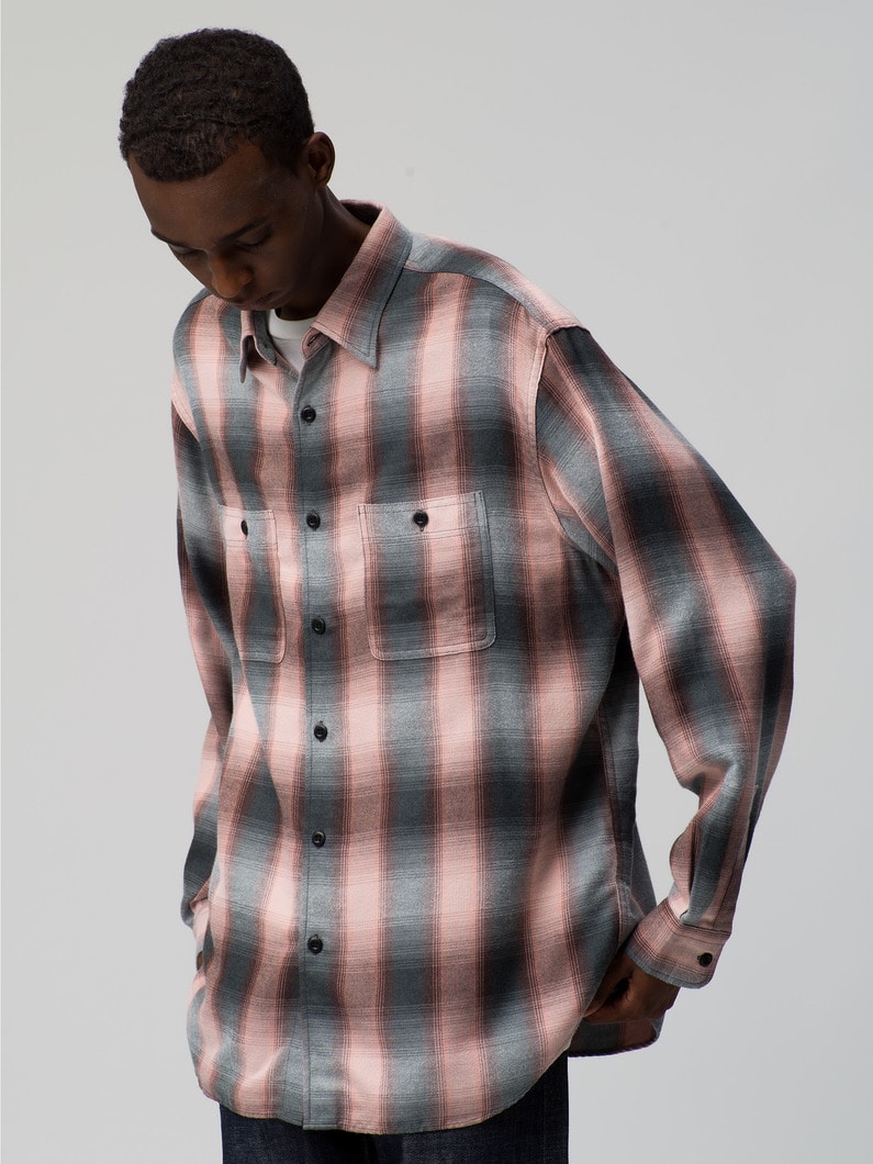Brushed Checked Shirt 詳細画像 red 1
