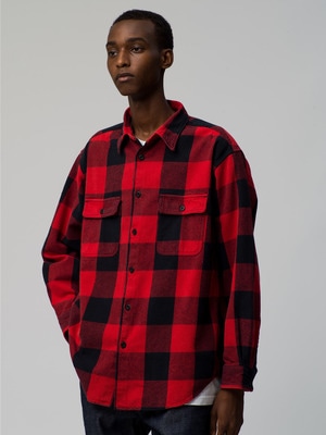 Damage Checked Shirt 詳細画像 red