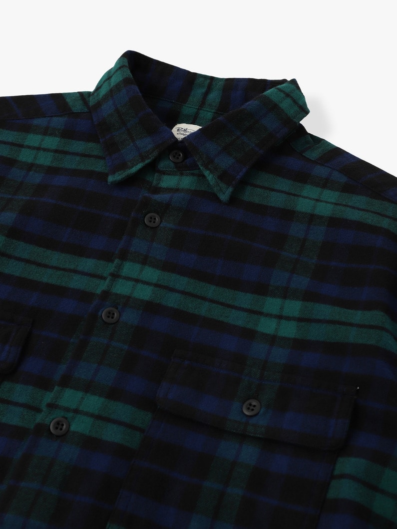 Flannel Cheked Shirt 詳細画像 green 4