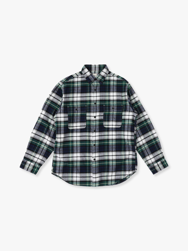 Flannel Cheked Shirt 詳細画像 off white 1