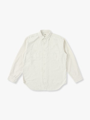 Slender Corduroy Work Shirt 詳細画像 off white
