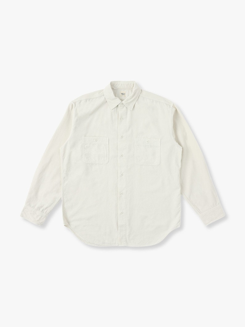 Slender Corduroy Work Shirt 詳細画像 off white 1