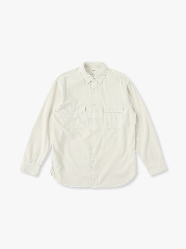 Chambray Garment Dye Shirt 詳細画像 off white 2