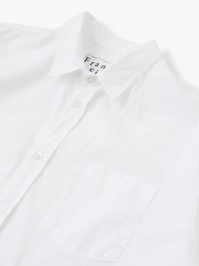 Luke Poplin Garment Dye Shirt (white) 詳細画像 white 3