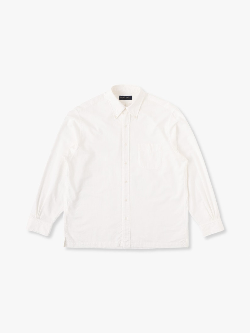 Square Tail Oxford Shirt 詳細画像 white 1