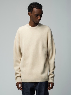 Cashmere Waffle Knit Pullover 詳細画像 ivory