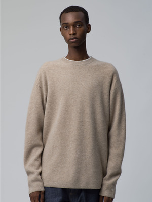 Cashmere Waffle Knit Pullover 詳細画像 light beige