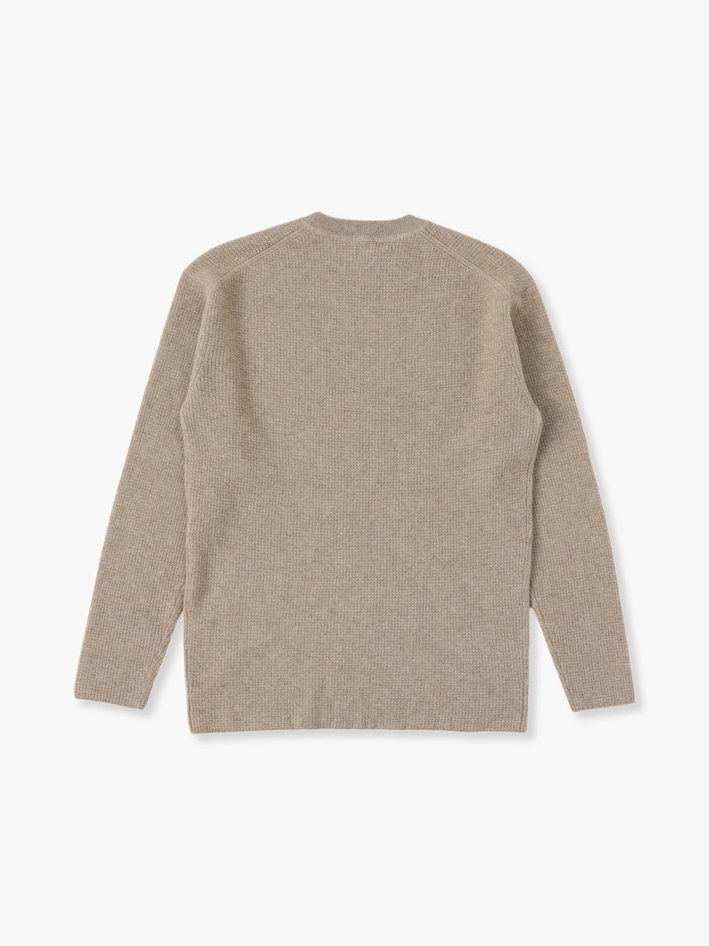 Cashmere Waffle Knit Pullover 詳細画像 off white 3