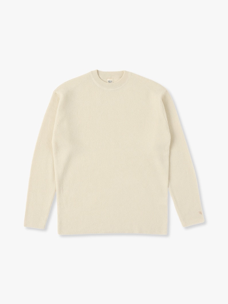 Cashmere Waffle Knit Pullover 詳細画像 off white 2