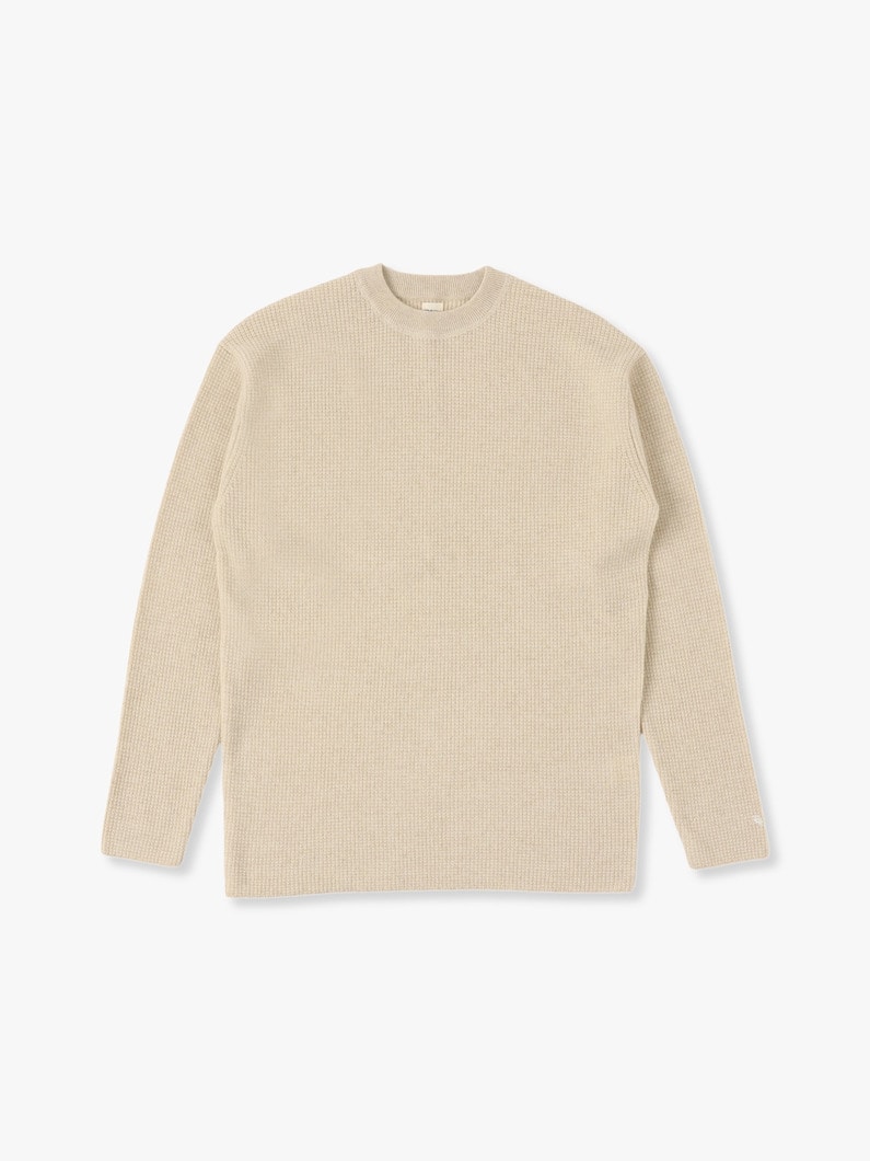 Cashmere Waffle Knit Pullover 詳細画像 ivory 2