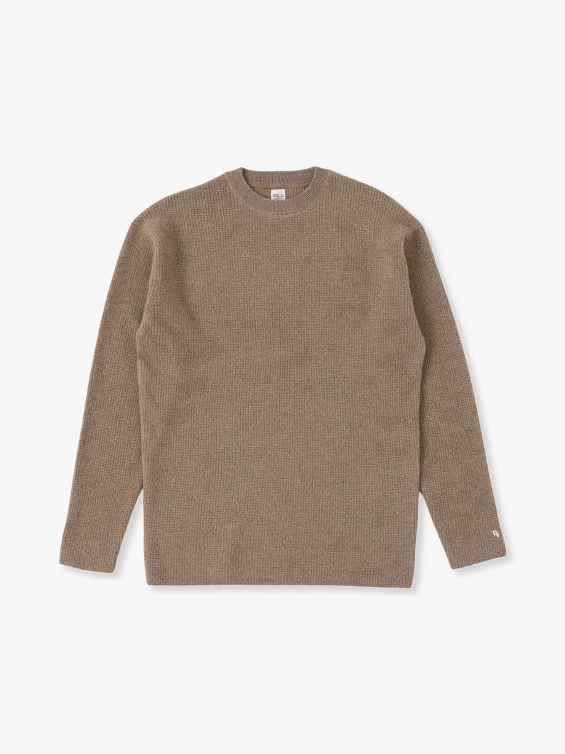 Cashmere Waffle Knit Pullover 詳細画像 beige 2