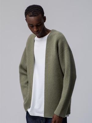 Cashmere Double Face Cardigan 詳細画像 green
