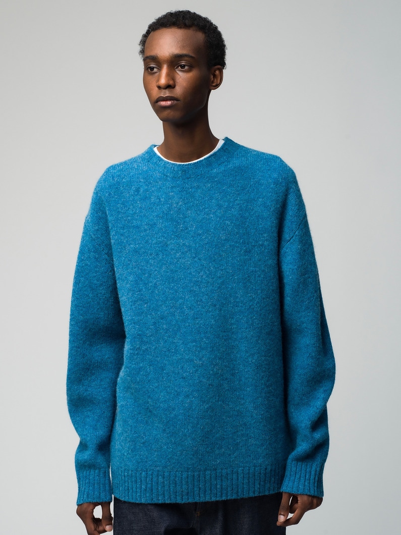 Wool Basic Knit Pullover 詳細画像 blue 1