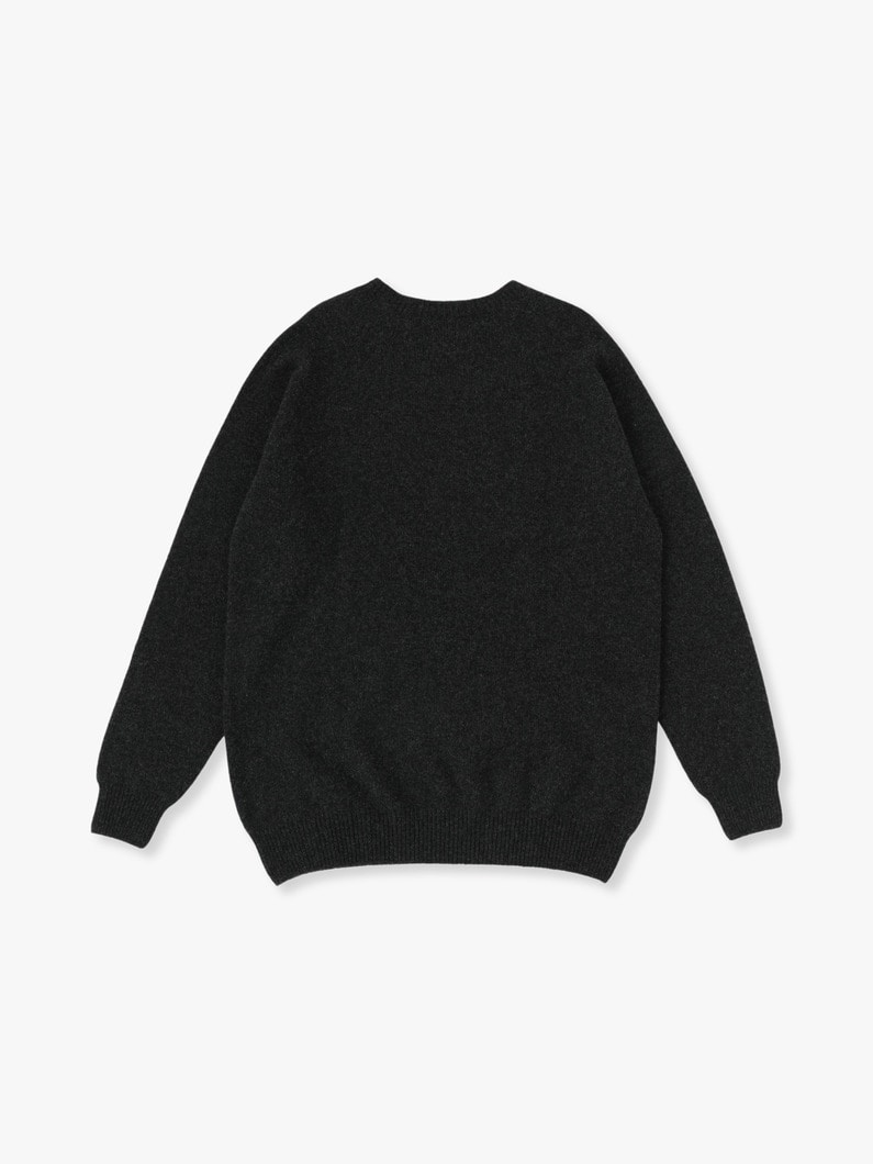 Lambs Wool Crew Neck Pullover 詳細画像 charcoal gray 3