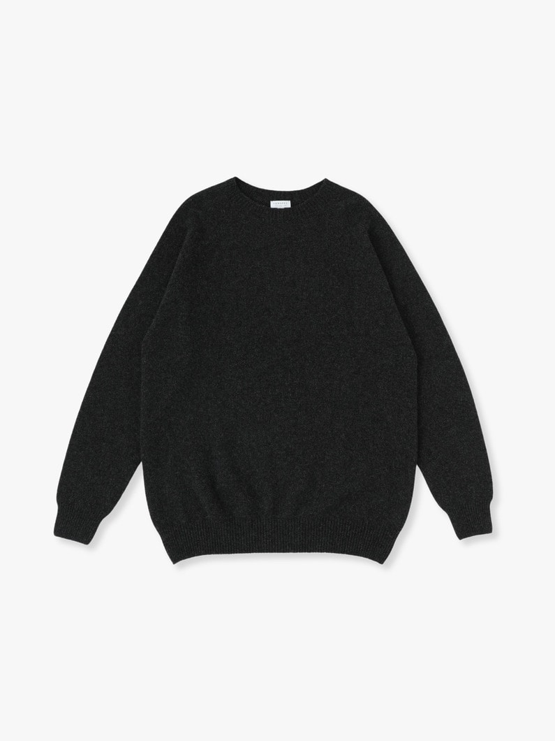 Lambs Wool Crew Neck Pullover 詳細画像 charcoal gray 2