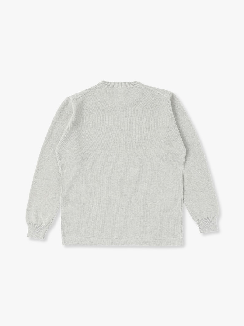 Cotton Knit Pullover 詳細画像 top gray 3