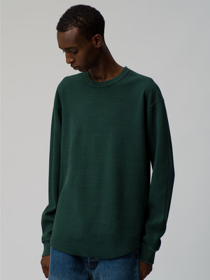 Damage Thermal Crew Neck Pullover 詳細画像 green